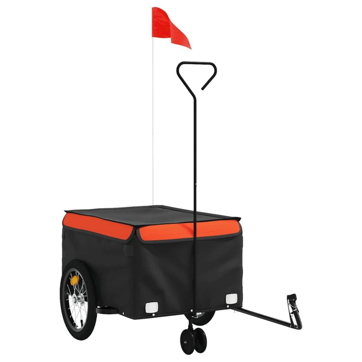 vidaXL Lastenanhänger Fahrrad Fahrradanhänger orange 62.5 x 124 x 52 cm, orange 62.5 x 124 x 52 cm