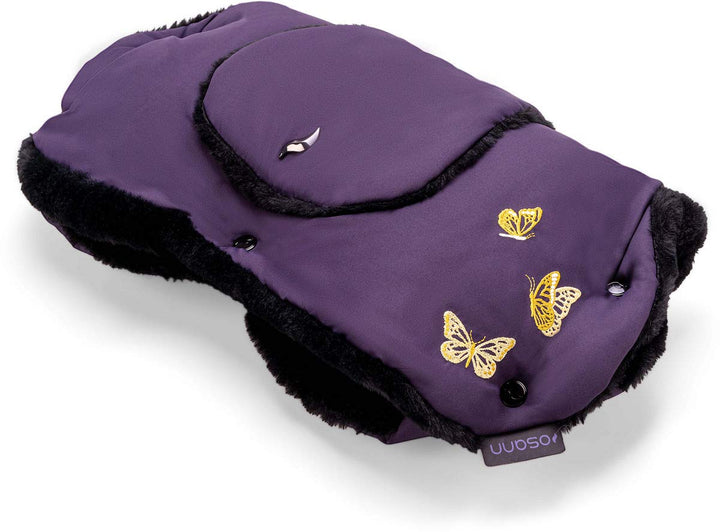 Osann Handmuff für Kinderwagen & Buggy inkl. Handytasche, Handwärmer, Muff aus Fell - Blackberry, Bl