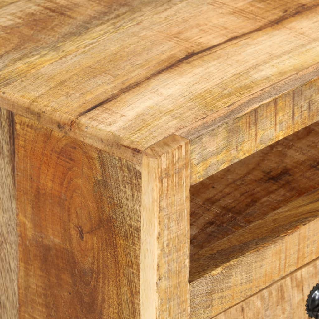 vidaXL Massivholz Mango TV Schrank 3 Schubladen 1 Ablage Lowboard TV Möbel Tisch Board Sideboard Fer