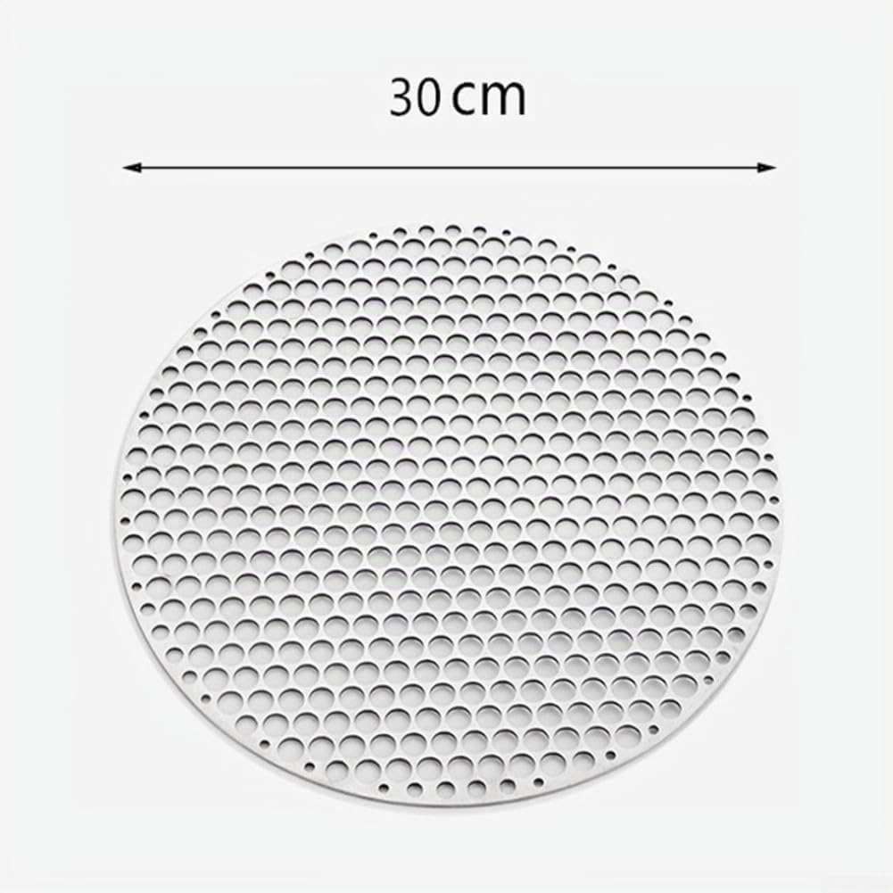 Runder Edelstahl-Grillrost, rundes Grillnetz, Drahtgeflecht, Gestell für Outdoor-Camping, Kochgeschi