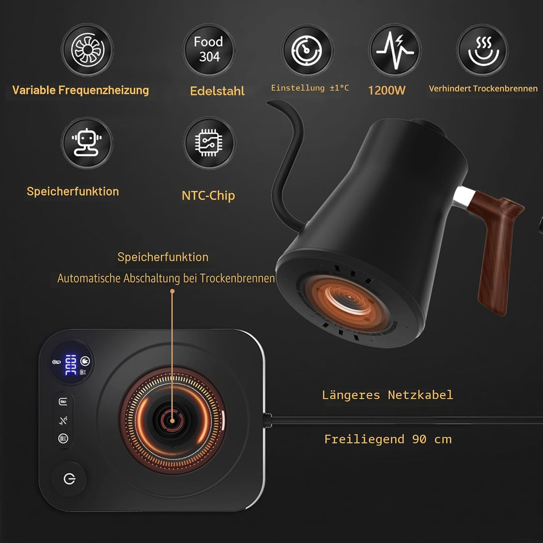 RHD heisswasserspender mit Echtzeit-temperatureinstellung, schwanenhals wasserkocher, kitchen aid wa