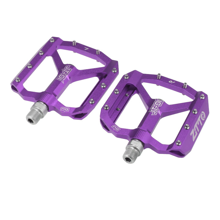 X AUTOHAUX 1 Paar Anti-Rutsch Pedale Plattform Flache Fahrradpedale 9/16" Lila
