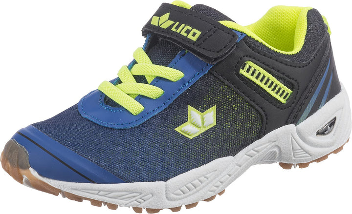 Lico Unisex Kinder Barney Vs Sneaker 27 EU Blau Schwarz Lemon, 27 EU Blau Schwarz Lemon