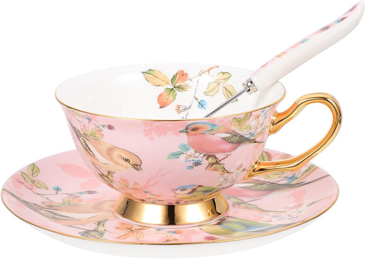 Tassen Untertassen Set Cappuccino Tassen Kaffeetassen Porzellantasse Keramische Teetasse mit Löffel