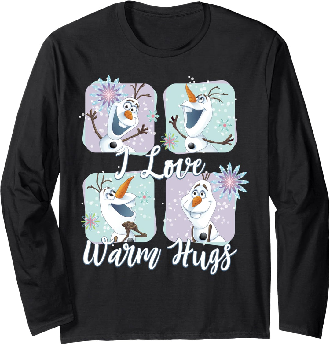 Disney Frozen Olaf I Love Warm Hugs Panels Langarmshirt