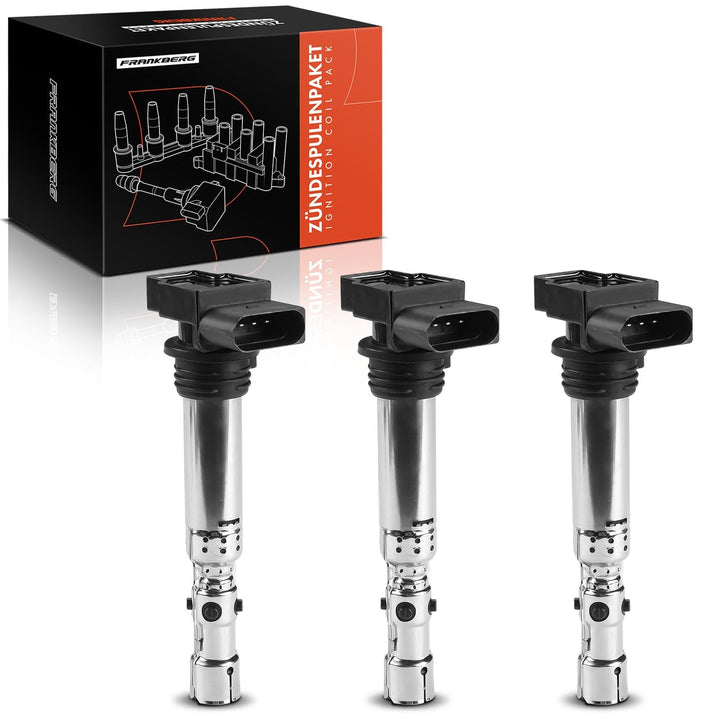 Frankberg 3x Zündspule Kompatibel mit Ibiza III 6L1 2007-2008 Fabia I 6Y2 2001-2007 Fabia I 6Y3 2002