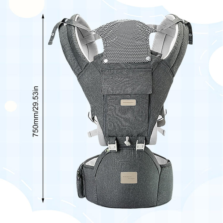 Babytrage Neugeborene ab Geburt für 3–36 Monate, Baumwolle Ergonomische Trage Baby mit Hüftsitz, Bab