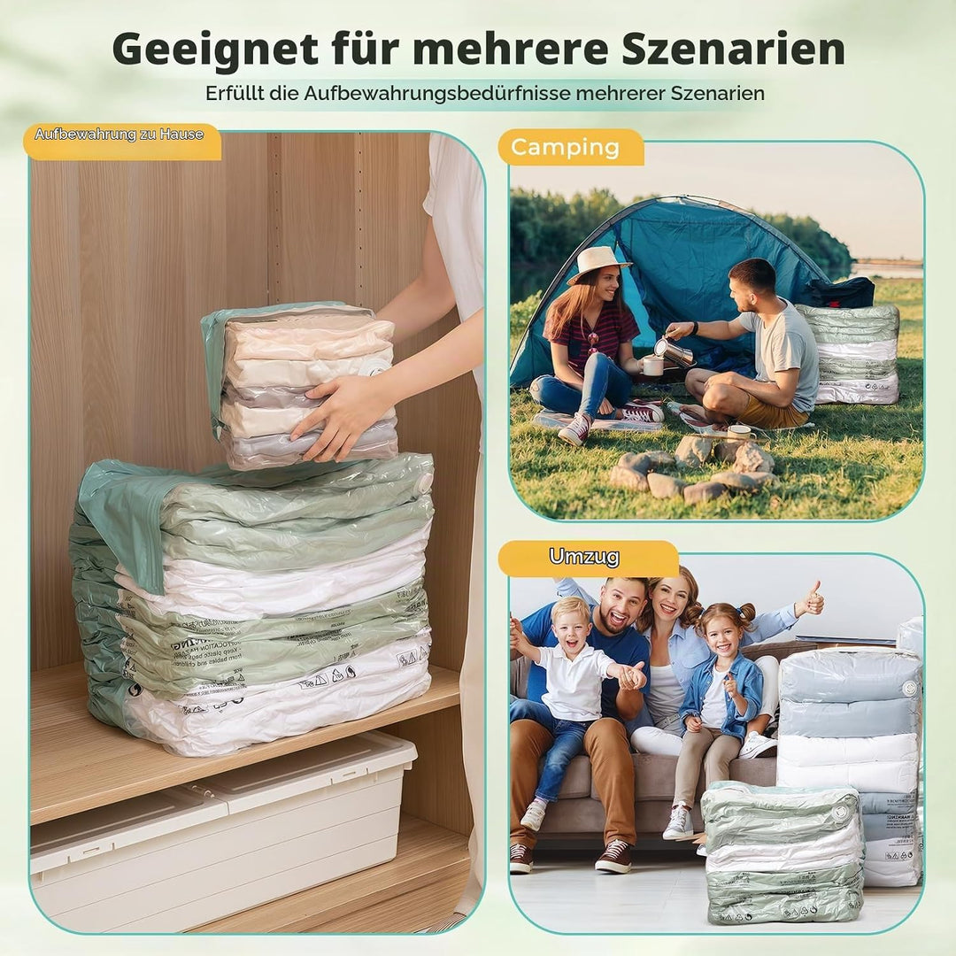 4 Pack Würfel Vakuumbeutel für Kleidung, Jumbo (80x100x38 cm), Wiederverwendbar Cube Vakuumbeutel fü