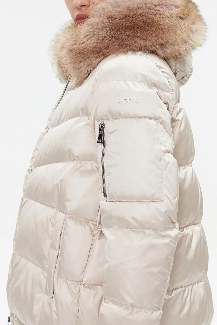 Geox Damen W Backsie Jacket 46 MOONBEAM, 46 MOONBEAM