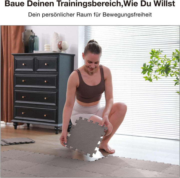 AIRHOP Bodenschutzmatte Fitness Matte Extra Dicke Bodenmatten, rutschfeste Schutzmatten Fitnessraum,