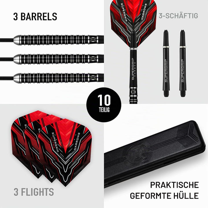 Harrows Steel Darts Supergrip Ultra 90% Tungsten Steeltip Dart Steeldart Hochwertiger Tungsten Dart