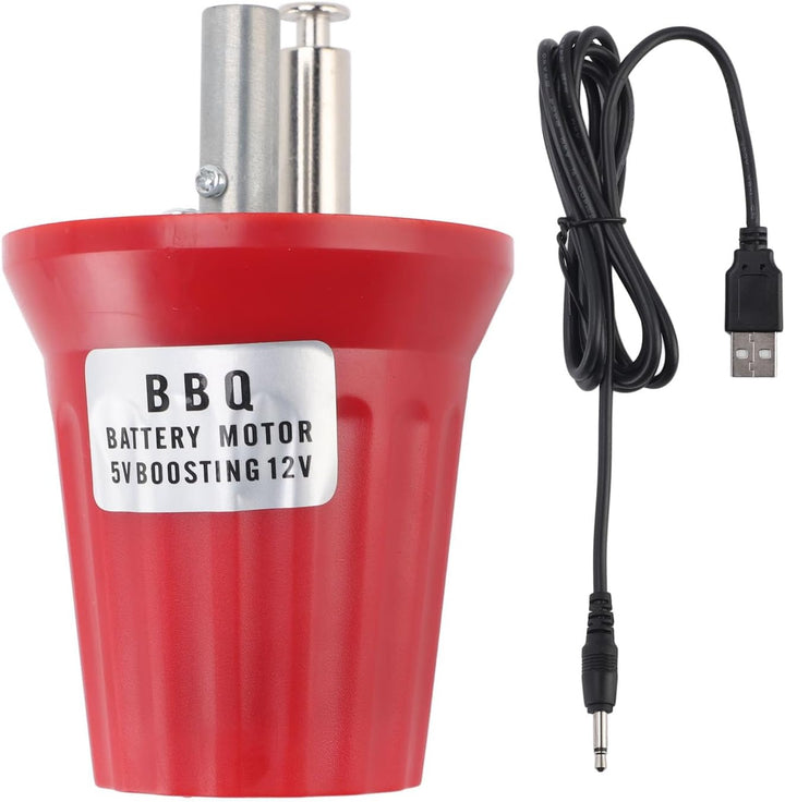 Wifehelper Elektrischer BBQ Rotatormotor, 5 V Bis 12 V USB betriebener Grillmotor, ABS Material, Aus