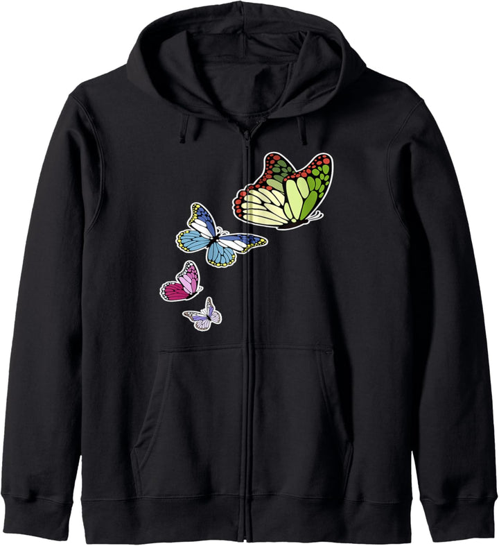 Spass Fluttery Schmetterlinge Geschenk-Design für Frauen Mädc Kapuzenjacke