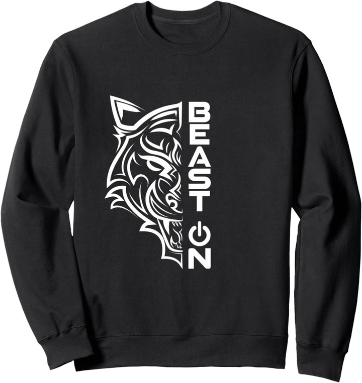 Tiger Kopf Beast ON Gym Workout Fitness Training Sport Sweatshirt