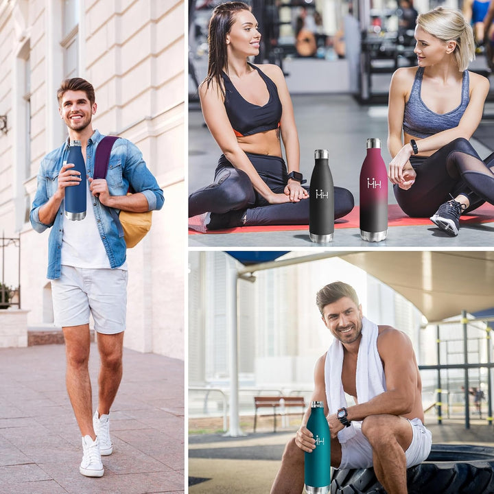 HoneyHolly Trinkflasche Edelstahl - 750ml - Thermosflasche, BPA-Frei, Trinkflaschen Sport - Auslaufs