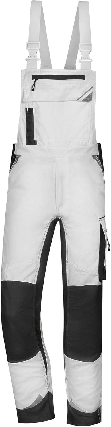 PKA Latzhose FLEXUOLUTION Arbeitslatzhose Baustelle BAU 24 Weiss/Anthrazit, 24 Weiß/Anthrazit
