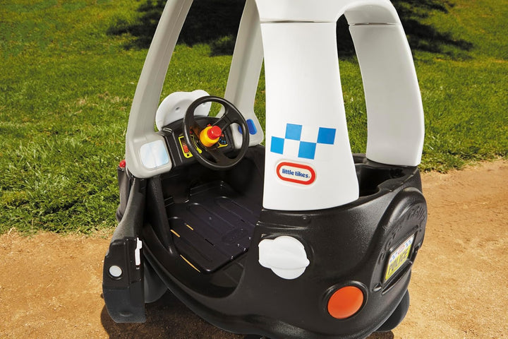 Little Tikes Polizei Cozy Coupé - Rutschfahrzeug mit Echter Hupe, Klickendem Zündschalter & Tankdeck