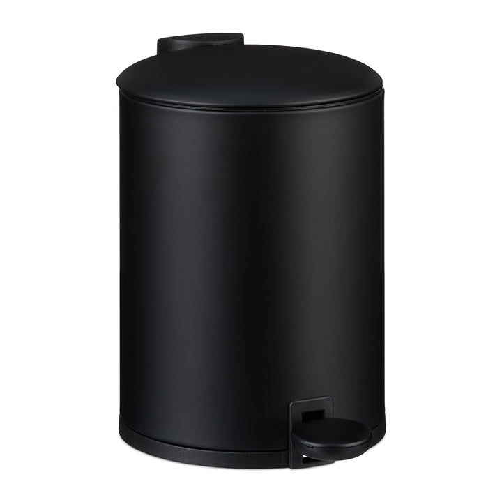 Relaxdays Mülleimer Bad, 3 l, Kosmetikeimer mit Soft-Close, matte Optik, entnehmbarer Inneneimer, Tr