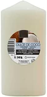 12x Süsse Kokosnuss Duftkerzen Gross XXL 120 x 57 mm - Aromakerzen, Tolle Dauer (34-36 Stunden) und