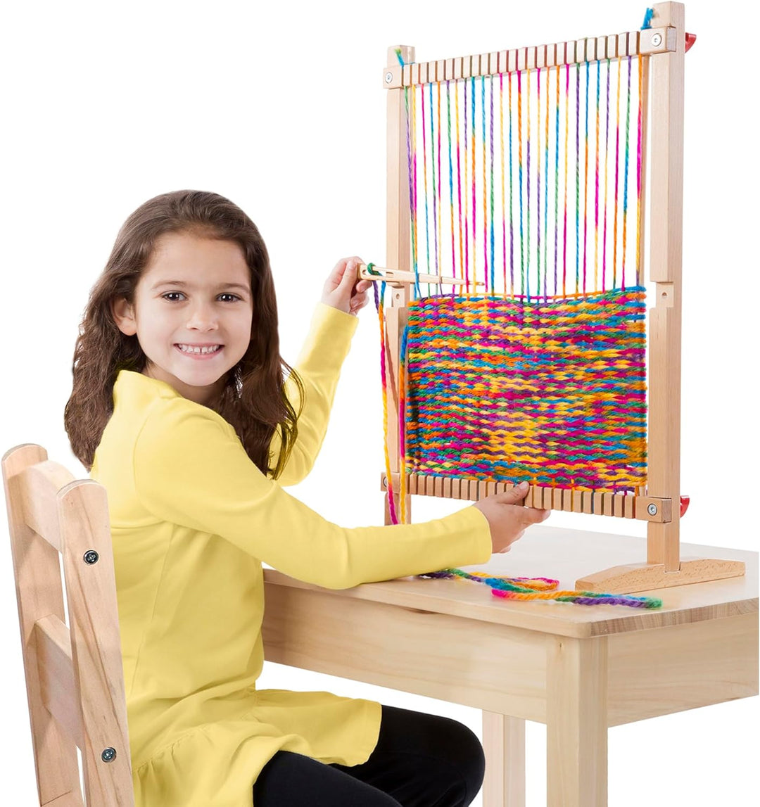 Melissa & Doug 19381 Hölzerner Webrahmen Für Diverse Bastelarbeiten, Mehrfarbig, 41.91 cm H x 57.785