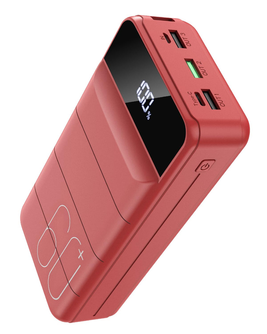 60000 mAh Power Bank, 22,5 W Powerbank USB-C Schnellladefunktion Externe Akku mit 4 Ausgänge und 3 E