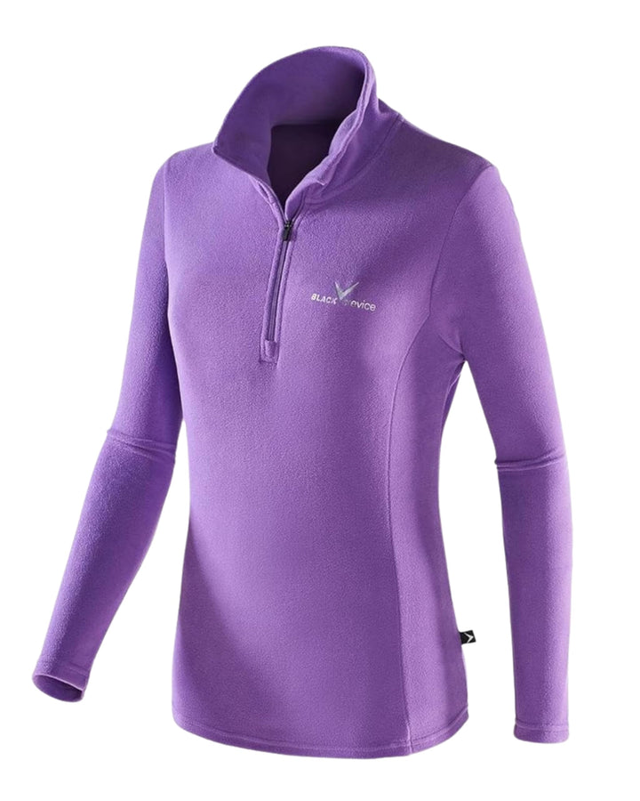Black Crevice Damen Fleece-Skirolli I Ski-Pullover für Damen Grössen I Damen-Funktionsshirt I Damen