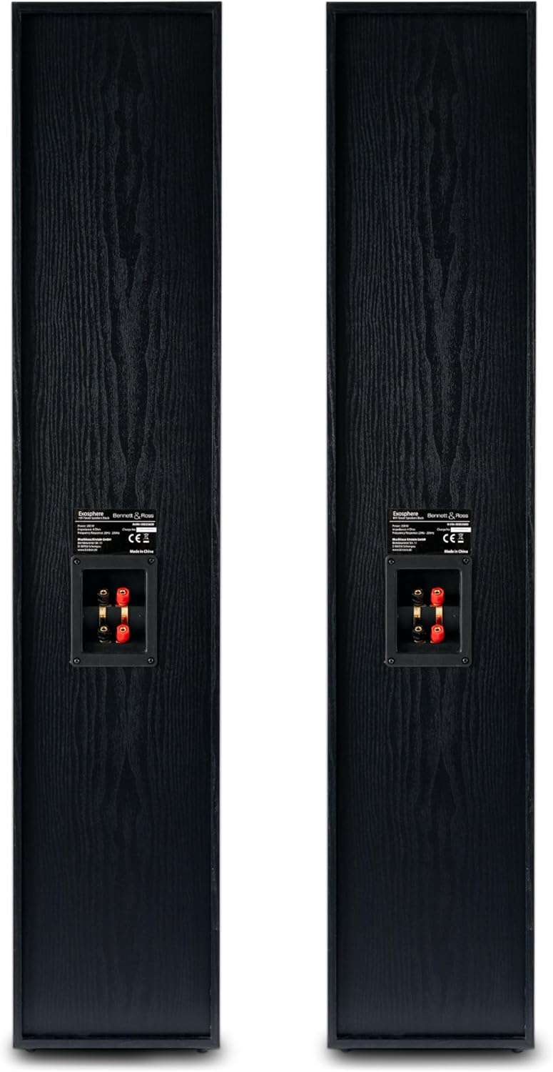 Bennett & Ross Exosphere 4-Wege HiFi Standlautsprecher Paar (200W RMS, 6,5" Subwoofer, 6,5" Tieftöne