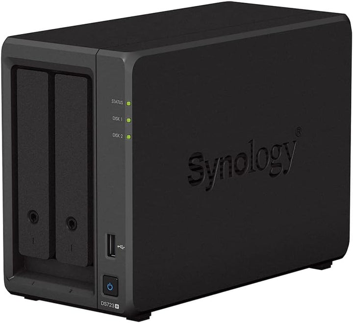 Synology DS723+ 2-Bay Diskstation NAS (AMD Ryzen™ 4 Threads R1600 Dual-Core 2GB Ram 2xRJ-45 1GbE LAN