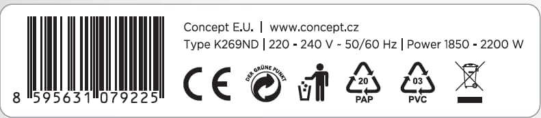 Concept RK3385 Edelstahl Wasserkocher doppelwandig 1,7 l, Schwarz