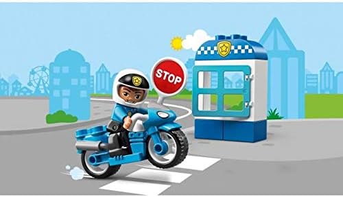 LEGO 10900 DUPLO Polizeimotorrad, Polizei Spielzeug ab 2 Jahre mit Motorrad und Polizistenfigur, Bau