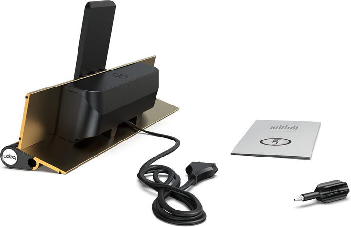 Universal Ladestation für Smartphones Tablets und AirPods, udoq 400, Aluminium, Gold, mit Power Deli