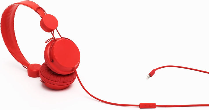 Coloud Colors Red On-Ear Kopfhörer mit Mikrofon und Fernsteuerung (Stufenlose Grössenverstellung) ro