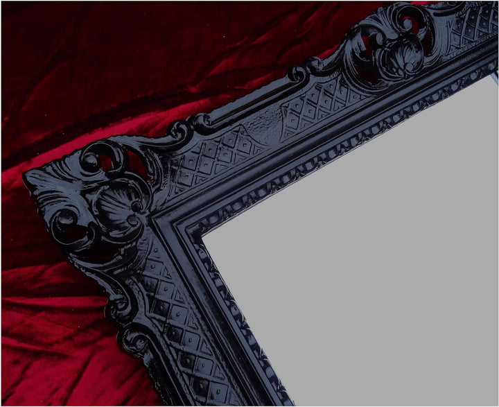 Lnxp WANDSPIEGEL BAROCKSPIEGEL Spiegel IN SCHWARZ Black 90x70 cm ANTIK BAROCK Rokoko Shabby CHIC Ren