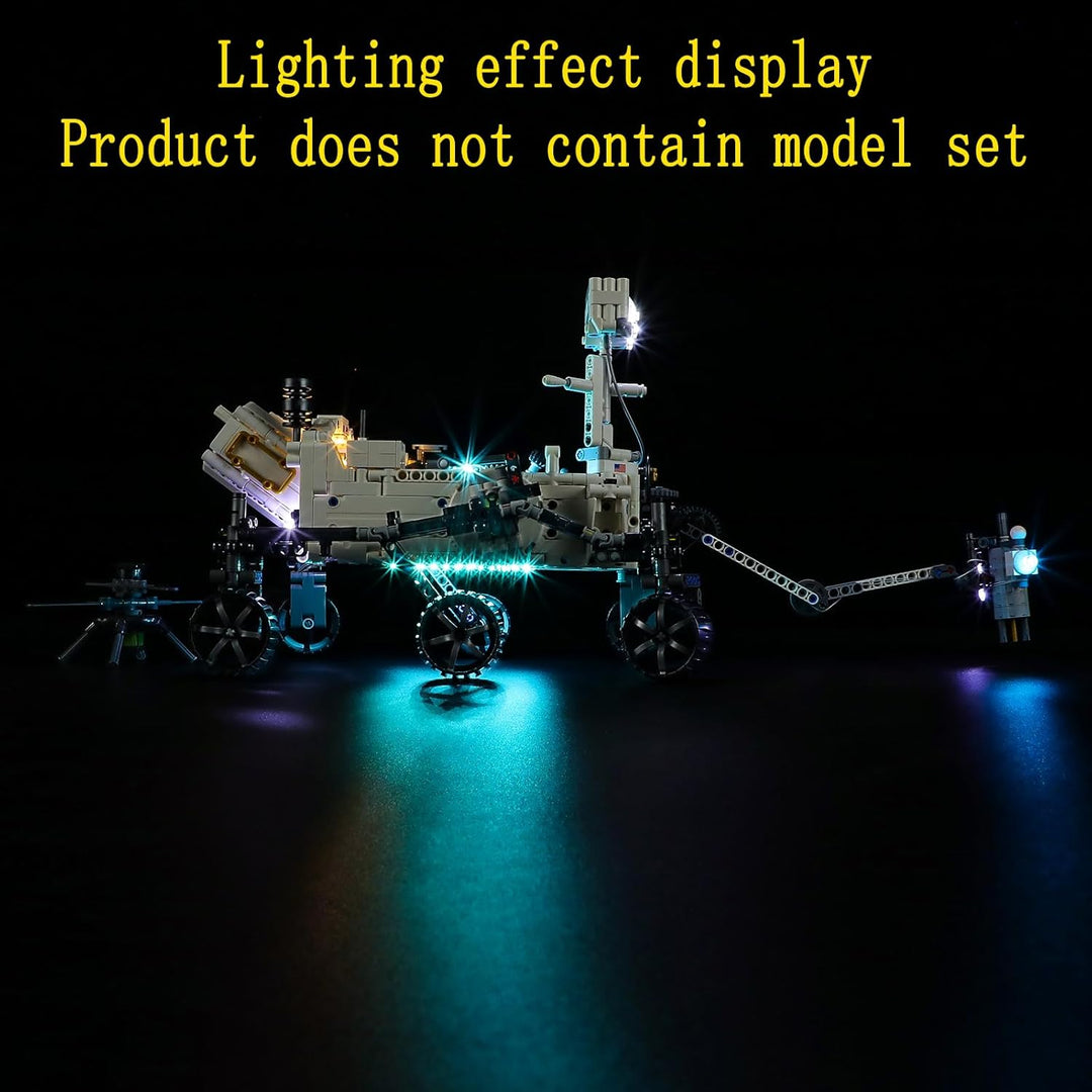 GEAMENT LED Licht-Set Kompatibel mit Lego NASA Mars Rover Perseverance - Beleuchtungsset für Technic