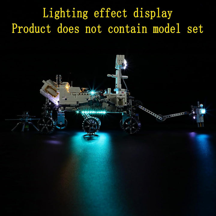 GEAMENT LED Licht-Set Kompatibel mit Lego NASA Mars Rover Perseverance - Beleuchtungsset für Technic