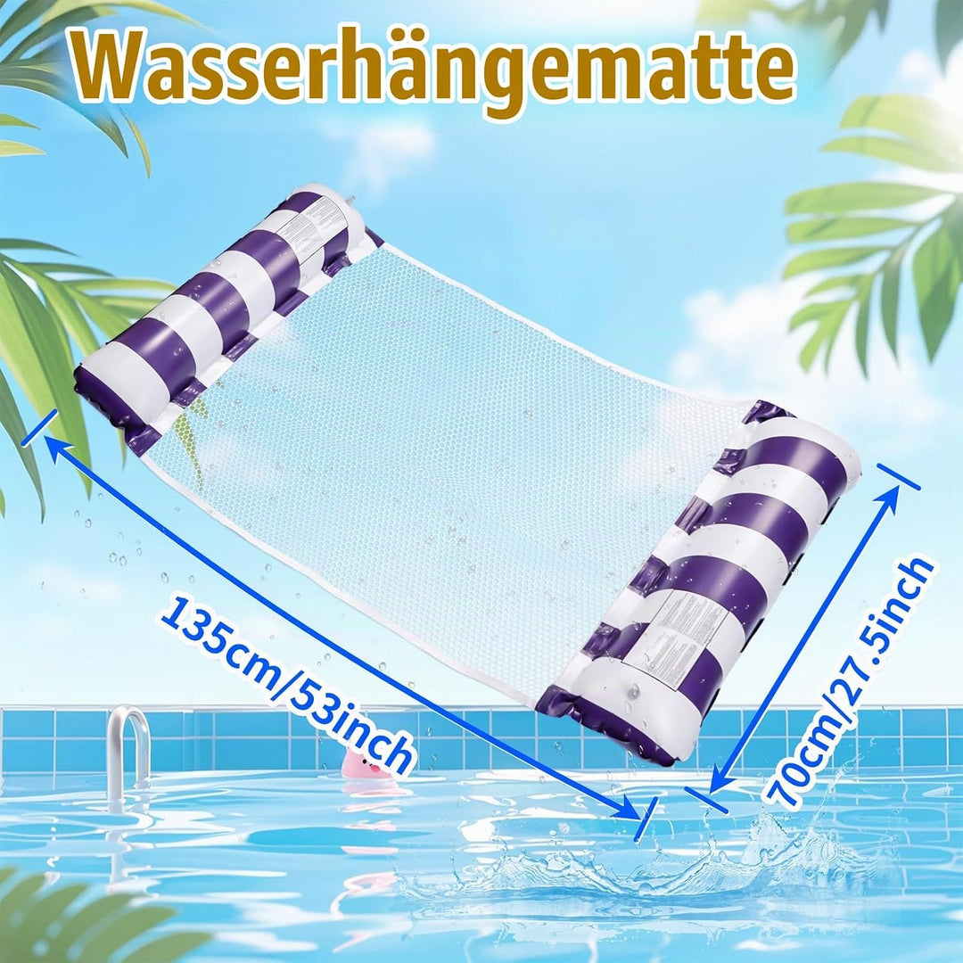 Luftmatratze Pool Zubehör XL, Wasserhängematte, Aufblasbare Pool Spielzeug Luftmatratze Wasser Hänge