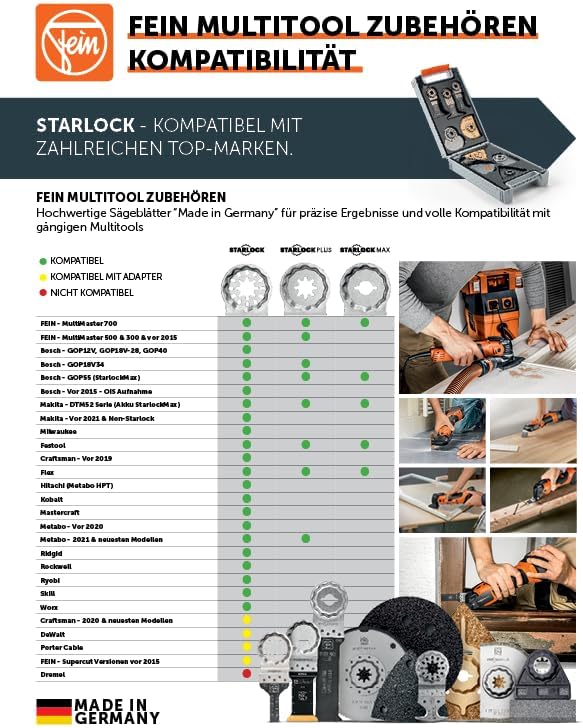 FEIN E-Cut Universal-Sägeblatt 10 Stück (Aufnahme Starlock Plus, Bi-Metall mit gewellter Universalve