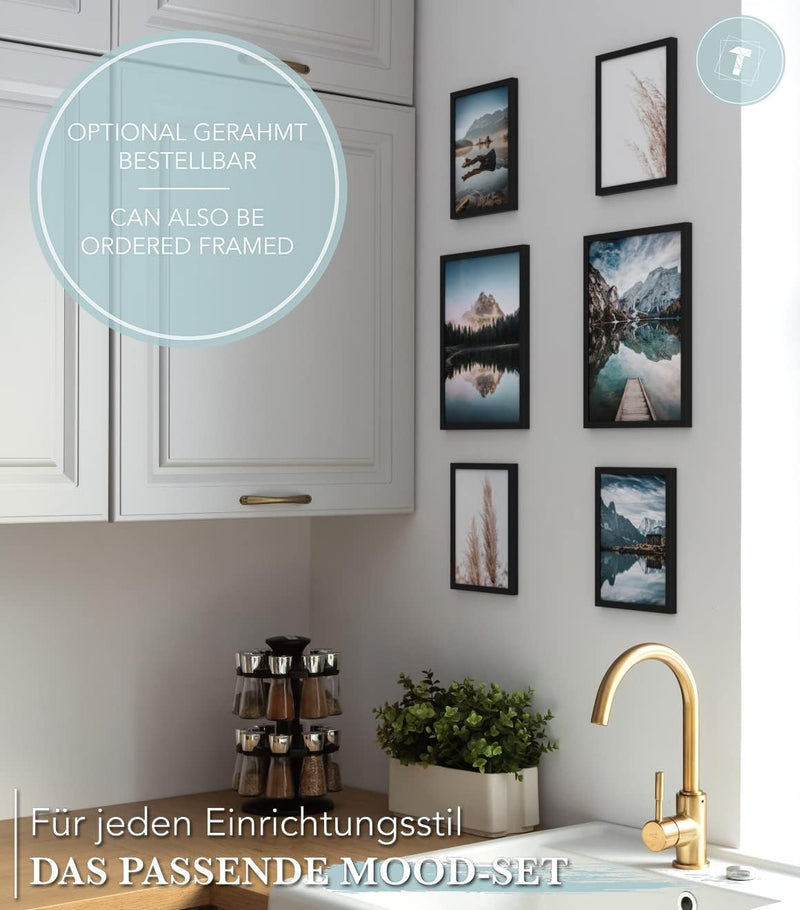 Papierschmiede® Mood Poster Set Mountain View, Bilder Wohnzimmer Deko Schlafzimmer, 2x DIN A3 (ca. 3