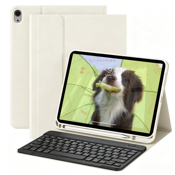 Hülle mit Tastatur für iPad A16 11 Generation 2025/10 Generation 2022 (11/10.9 Zoll), QWERTZ Layout,