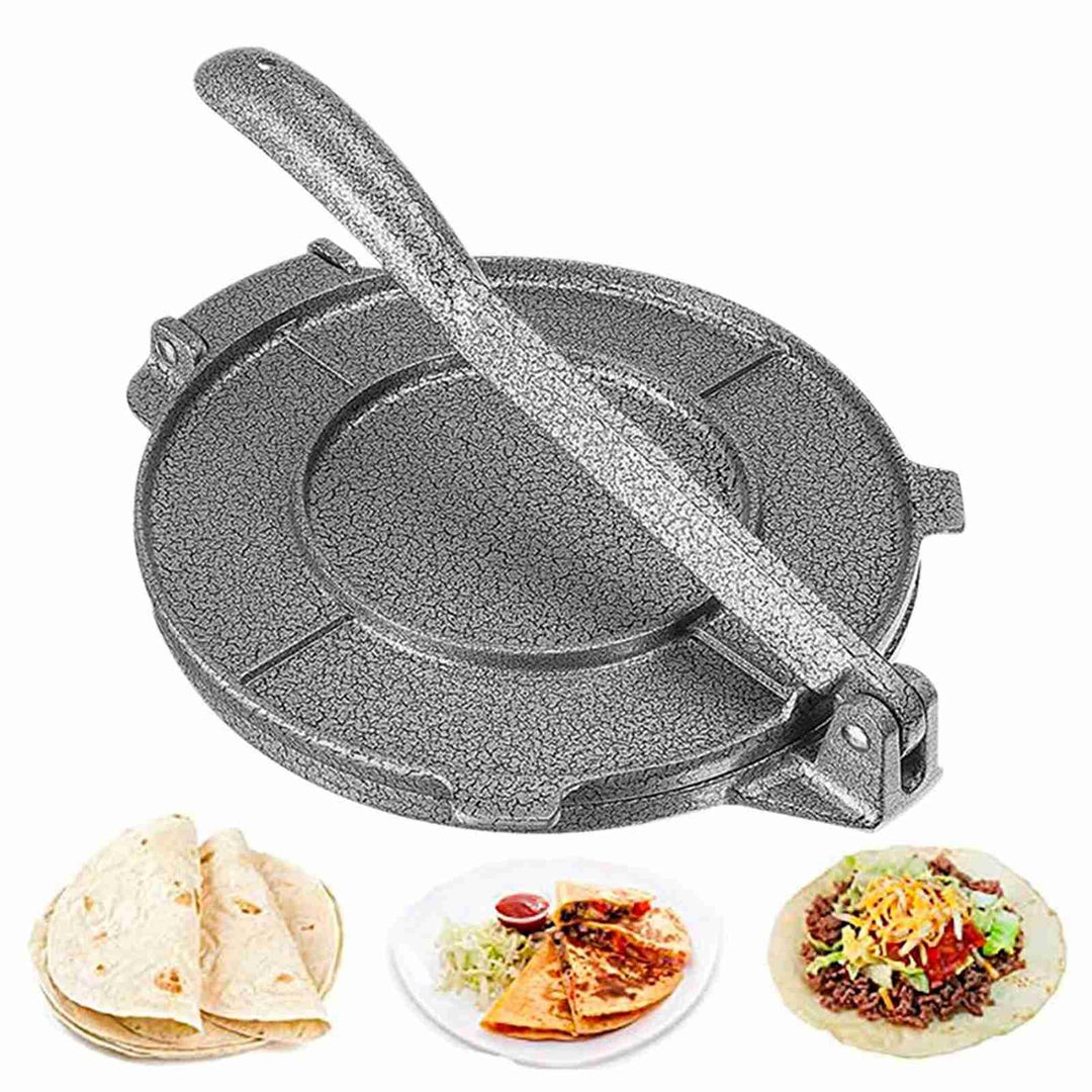 6,5 Zoll Tortilla Pressmaschine, Mais Tortillas Teigpresswerkzeuge Roti Press Küchenzubehör (Grau),