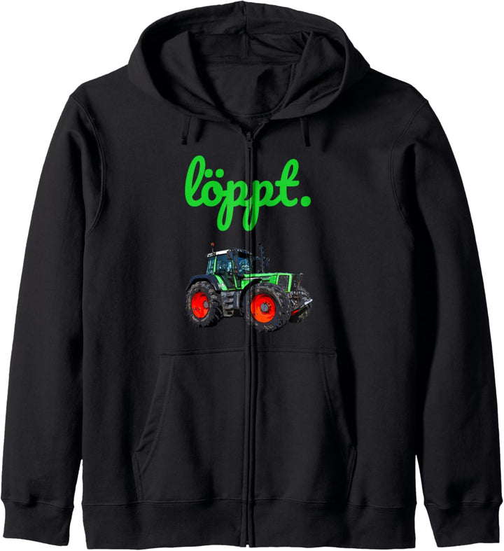 Trecker Löppt Landwirt Bauer plattdeutsch Landwirtschaft Kapuzenjacke