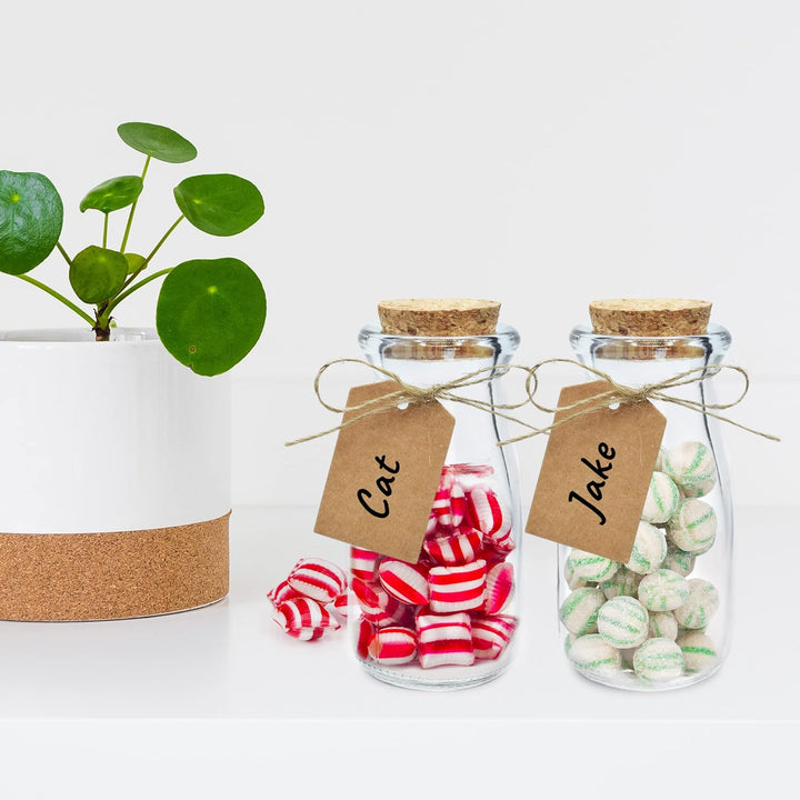 volila Glasflaschen 100ml – 12er-Pack Kleine Glasflaschen zum Befüllen als Party- oder Hochzeitsgesc