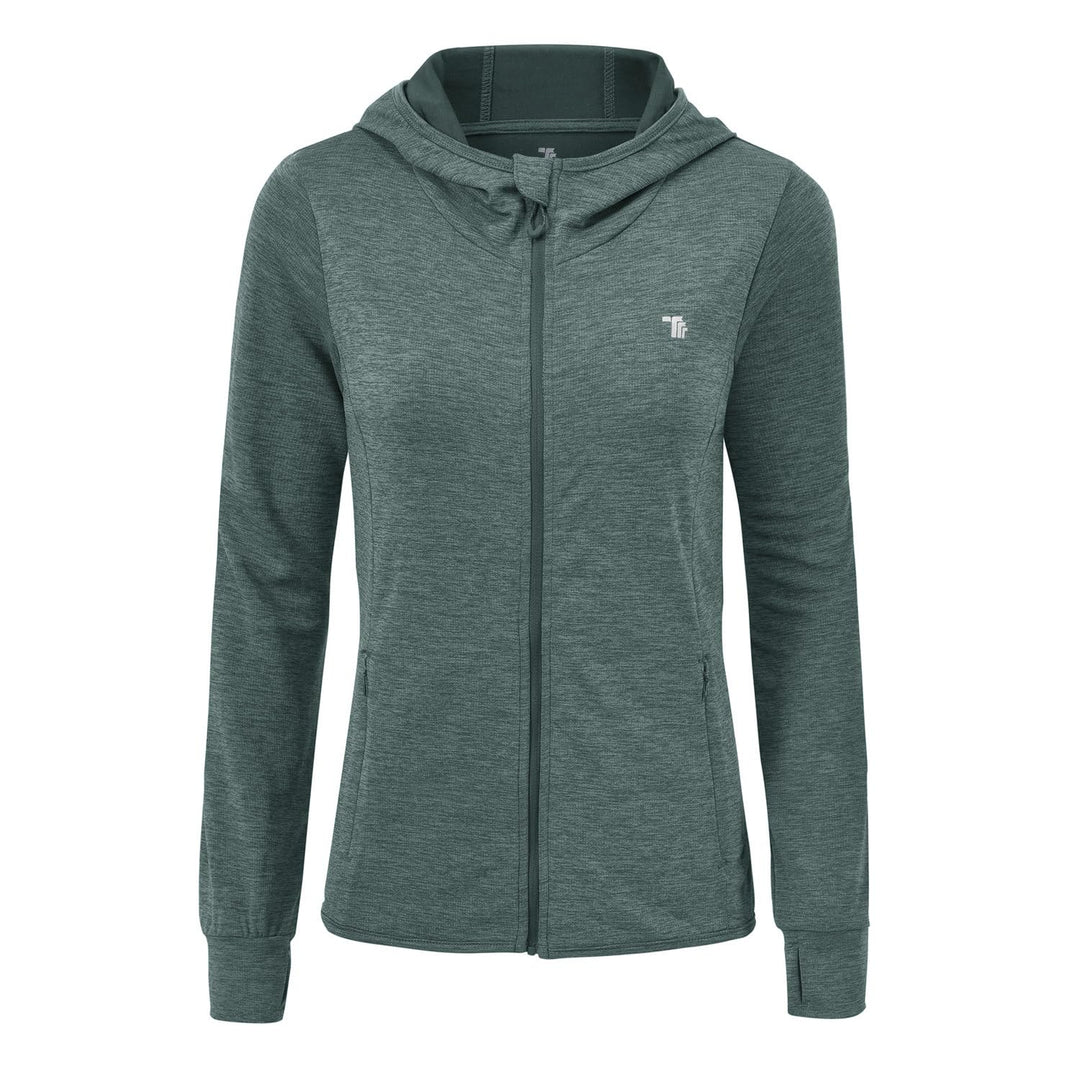 donhobo Damen Laufjacke Sportjacke Trainingsjacke Langarm Fitness Yoga Jacke Leicht Atmungsaktive Fu