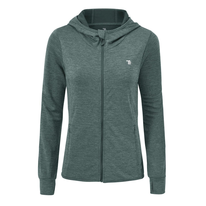 donhobo Damen Laufjacke Sportjacke Trainingsjacke Langarm Fitness Yoga Jacke Leicht Atmungsaktive Fu
