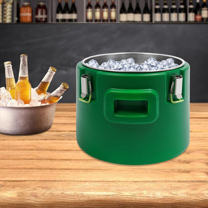 Edelstahl 15L Gastro Thermobehälter mit Deckel Spannverschluss für Heisse und Kalte Lebensmittel Sup