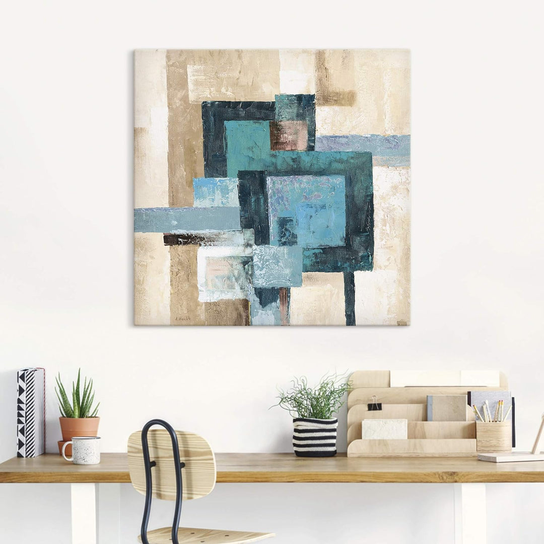 ARTland Leinwandbilder Wandbild Bild auf Leinwand 50x50 cm Quadratisch Modern Abstrakte Bilder Muste