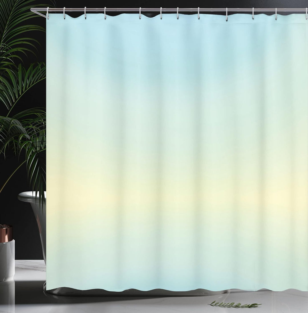 ABAKUHAUS Baby blau Duschvorhang, Abstrakte Moderne Ombre, Stoffliches Gewebe Badezimmerdekorationss