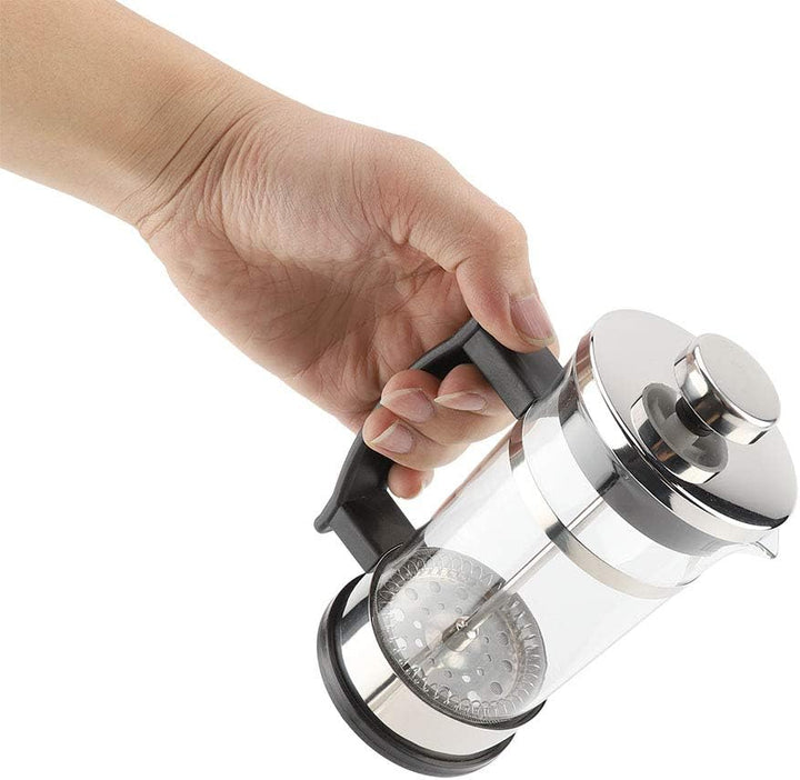 Omabeta French Press Filterkanne, Edelstahl Glas Kaffeekanne Teebereiter Kleine French Press Kaffee