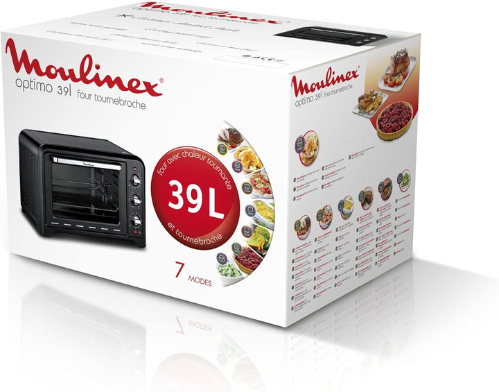 Moulinex ox485810 Backofen Optimo Schwarz 39 L Umluft dreht sich Brosche 2000 W 2000 W 39 L