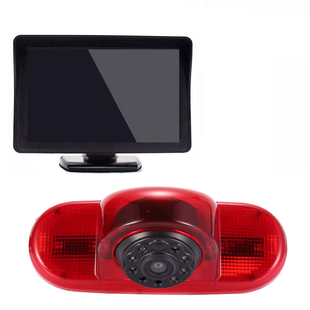 Winkel einstellen Bremsleuchte Kamera Bremslicht Rückfahrkamera mit 4.5" TFT LCD Monitor Ersatz für
